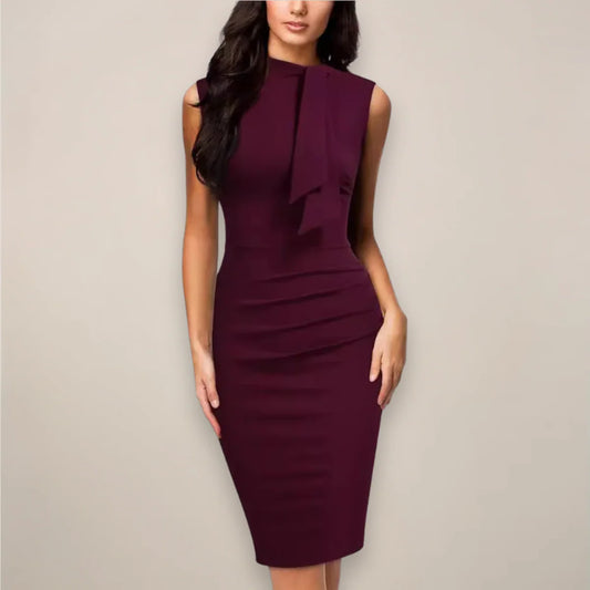 Women'S Sleeveless Cocktail Midi Dress