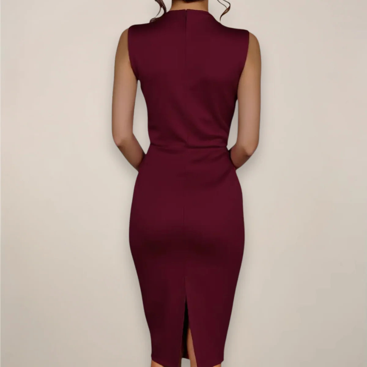 Women'S Sleeveless Cocktail Midi Dress