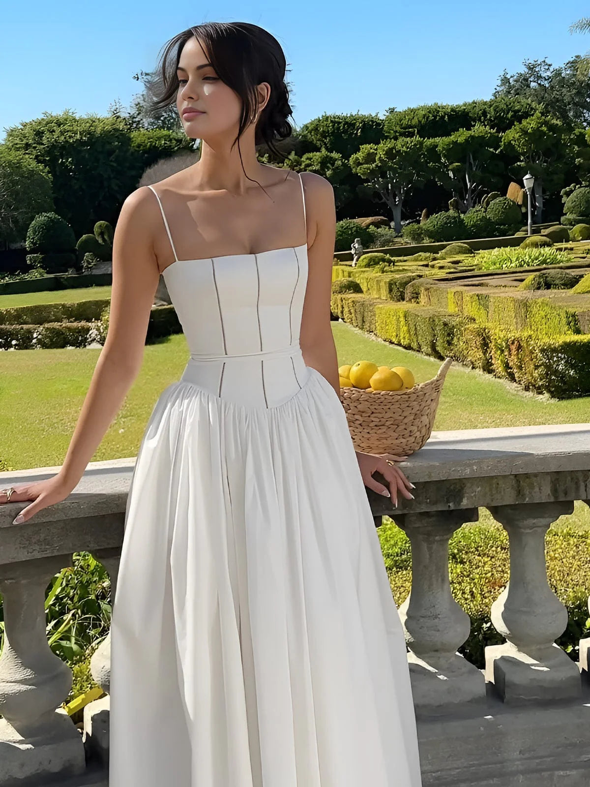 Katherine | Women Wedding Guest Corset Midi Dress