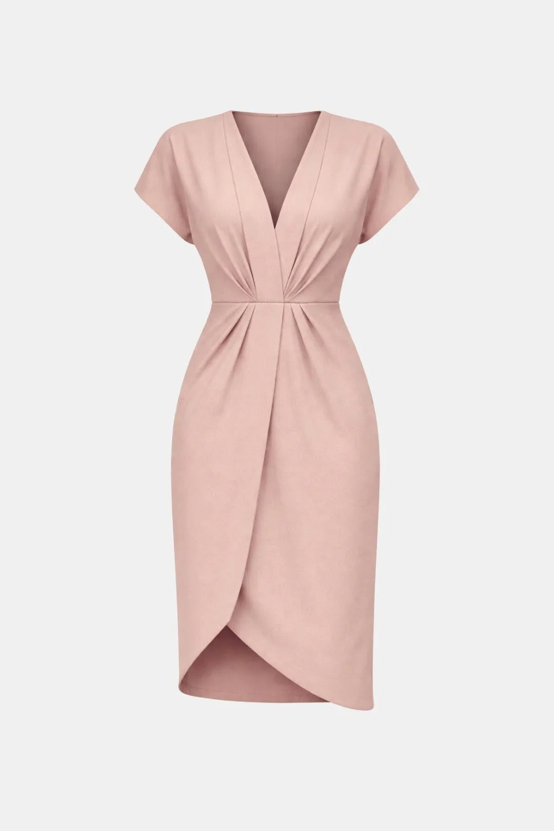 Meliora - Wrap Tie Waist Short Sleeve Midi Dress