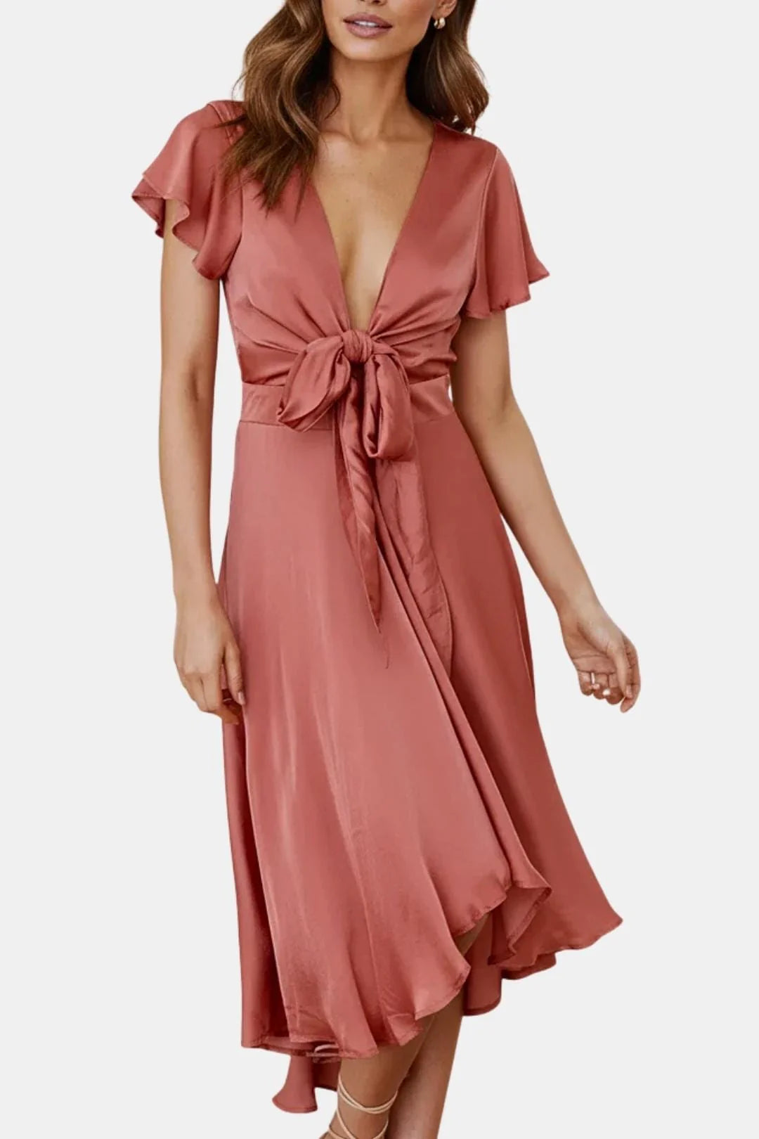 Sophia - Flowing Empire Waist Midi Dress