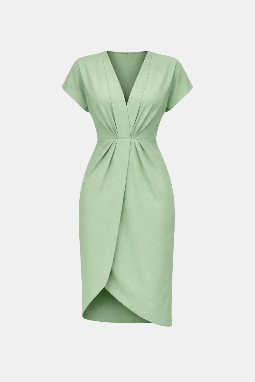 Meliora - Wrap Tie Waist Short Sleeve Midi Dress
