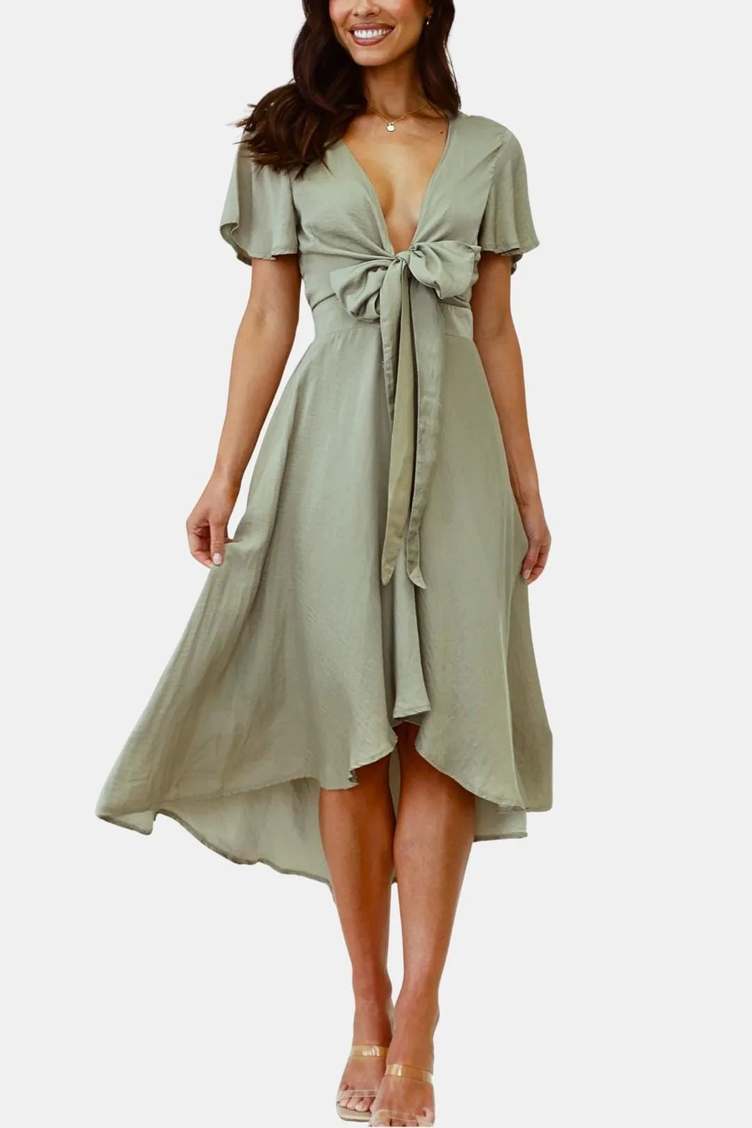 Sophia - Flowing Empire Waist Midi Dress