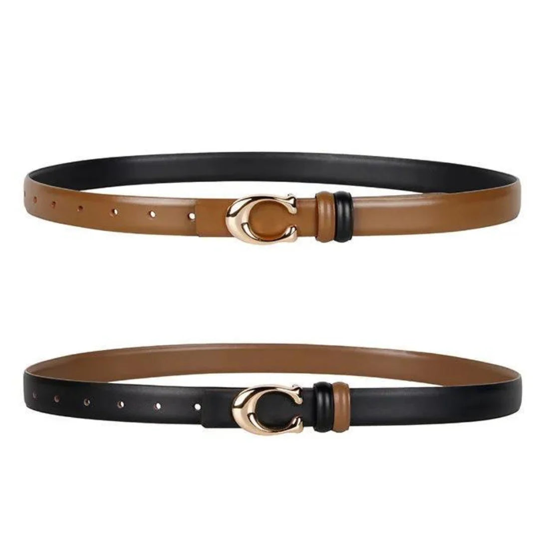Reversible Thin C-Buckle Belt