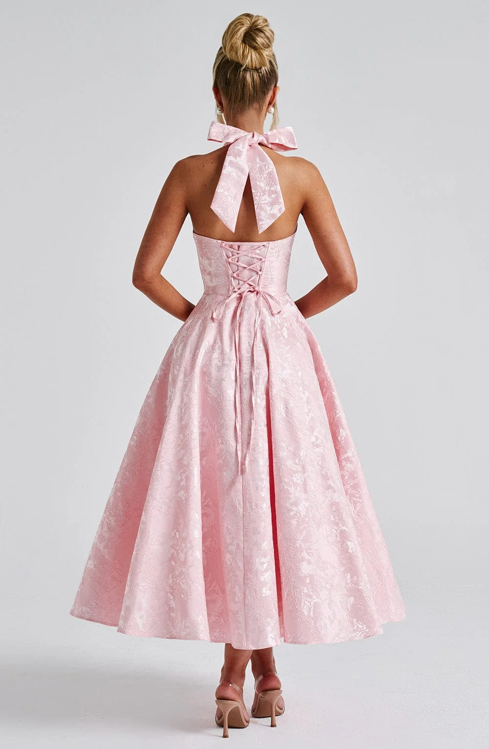 Kimberly | Halter Midi Dress for Women - Perfect Wedding Guest Attire