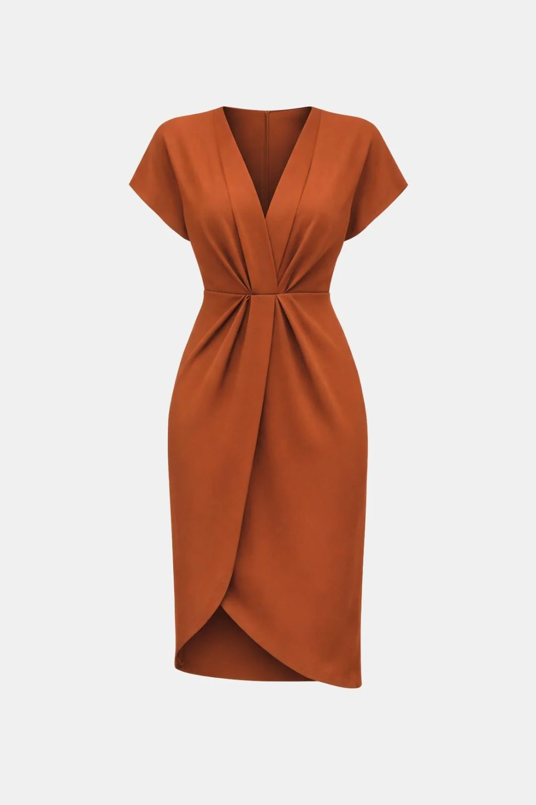 Meliora - Wrap Tie Waist Short Sleeve Midi Dress