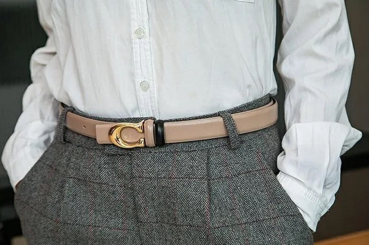 Reversible Thin C-Buckle Belt