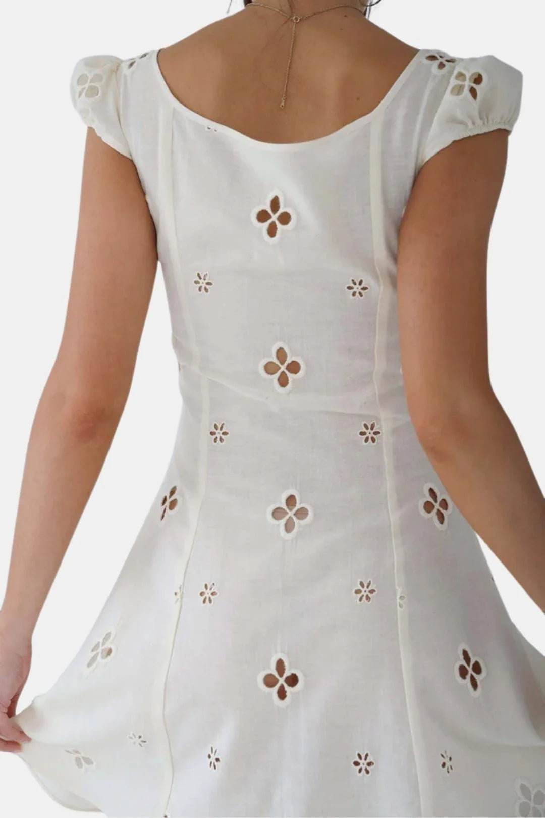 Isabella - Embroidered Fishtail Vintage Midi Dress