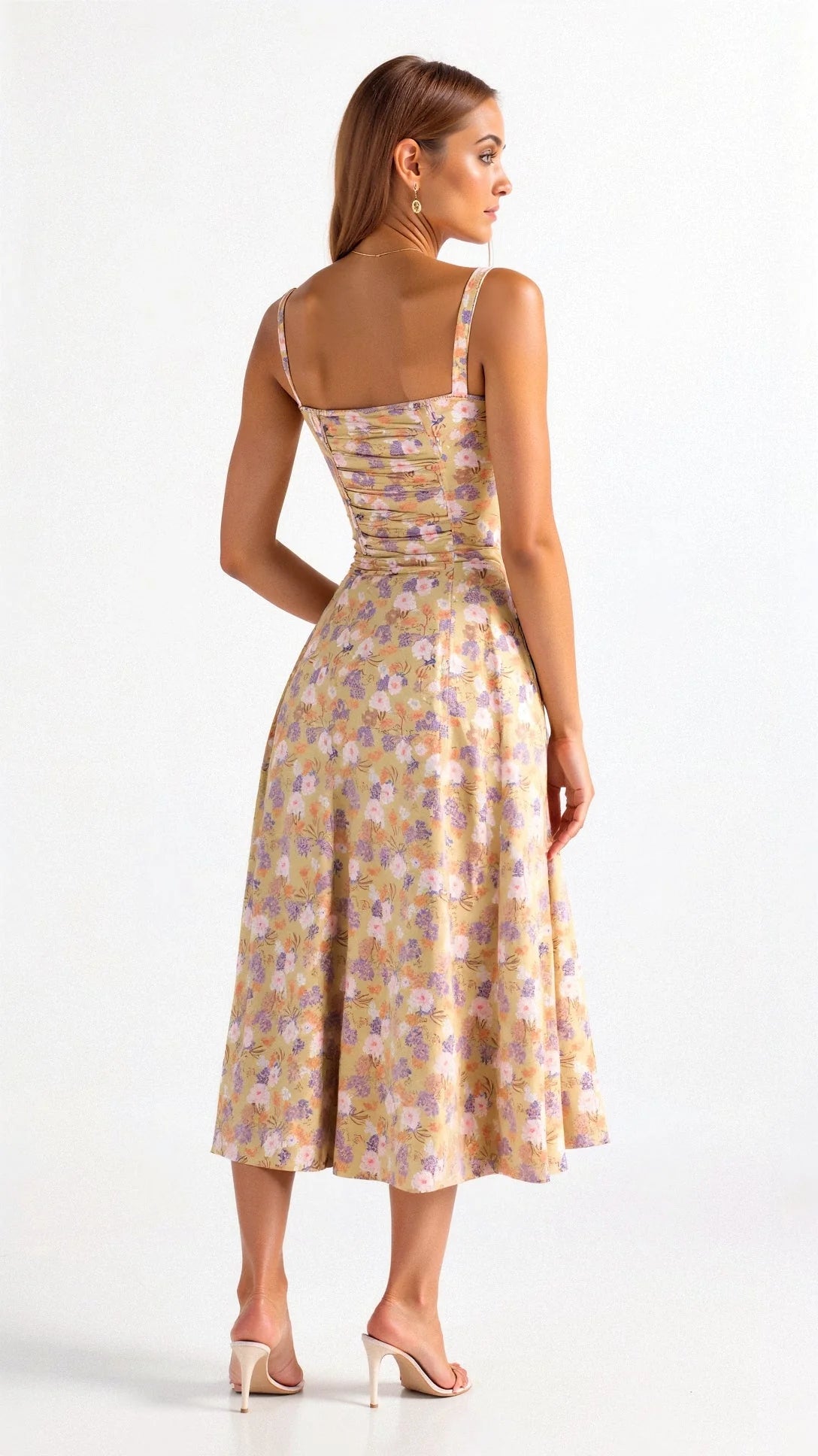 Eloise | Floral Chic Corset Midi Dress