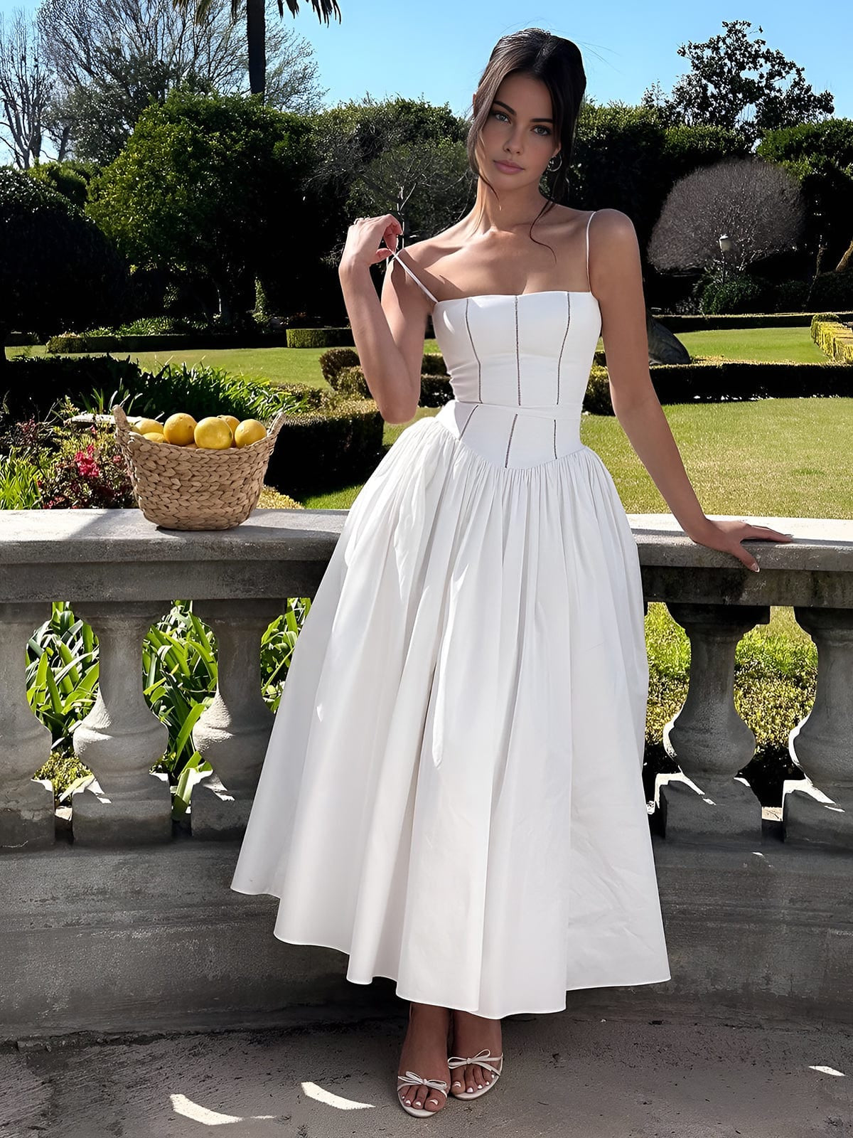 Katherine | Women Wedding Guest Corset Midi Dress