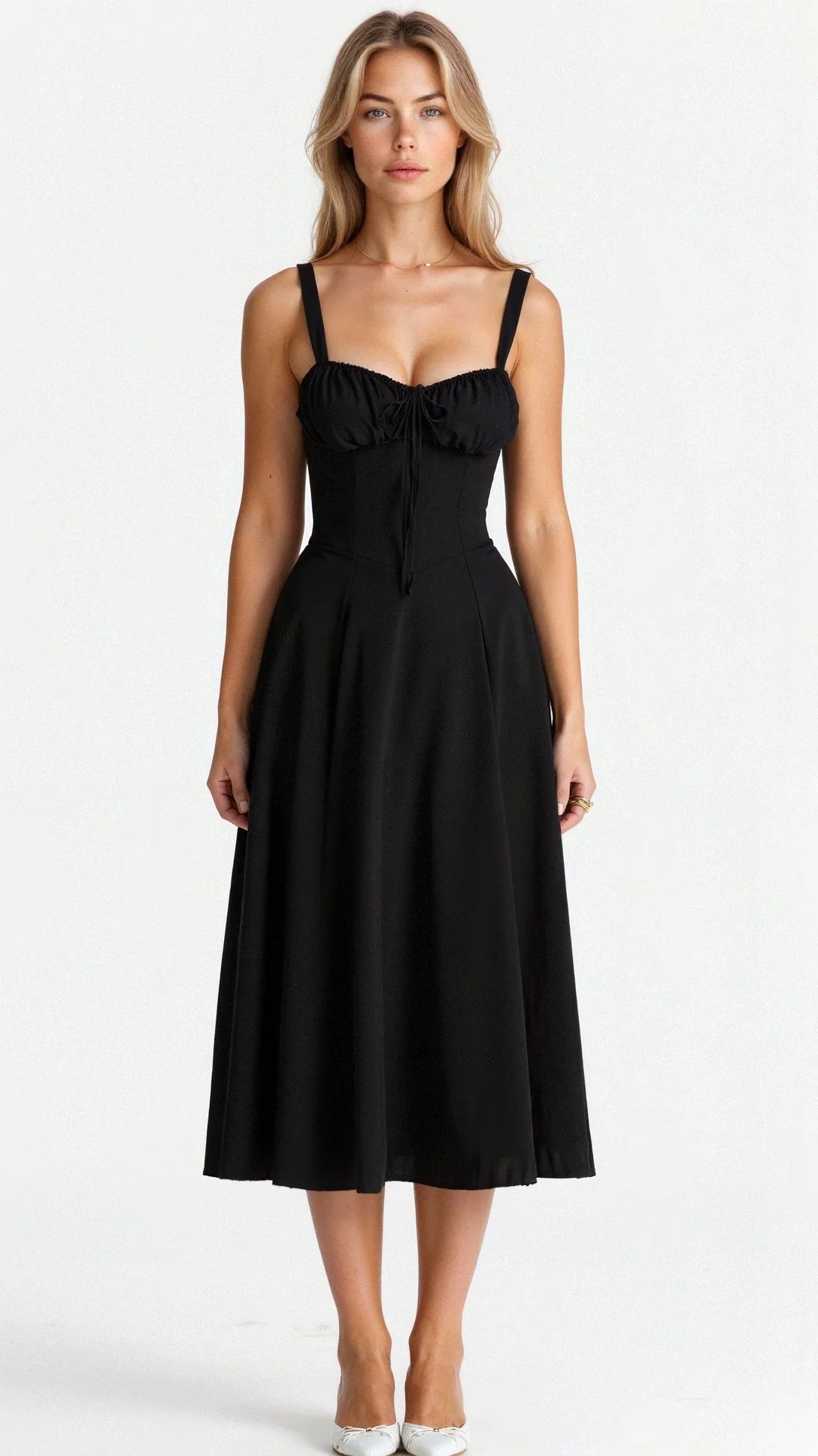 Eloise | Floral Chic Corset Midi Dress