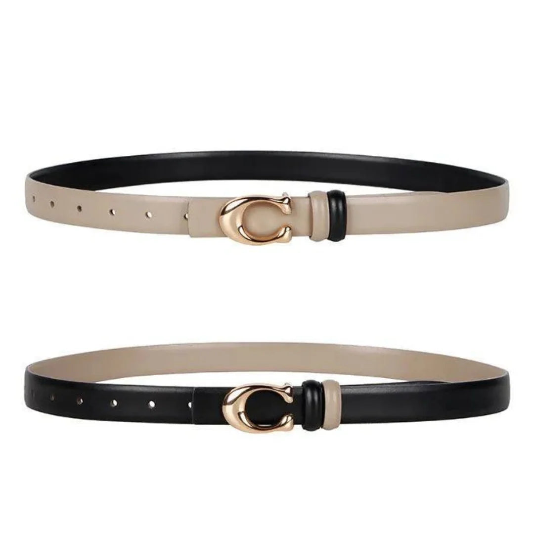 Reversible Thin C-Buckle Belt