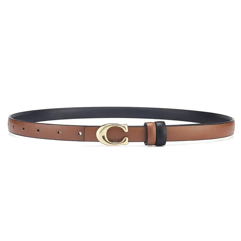 Reversible Thin C-Buckle Belt
