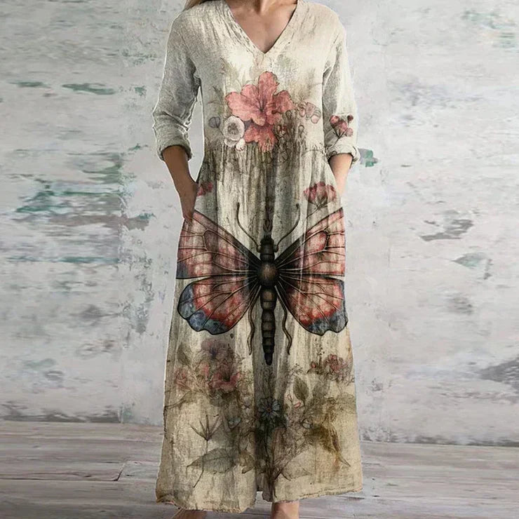 Elegant Retro Maxi Dress