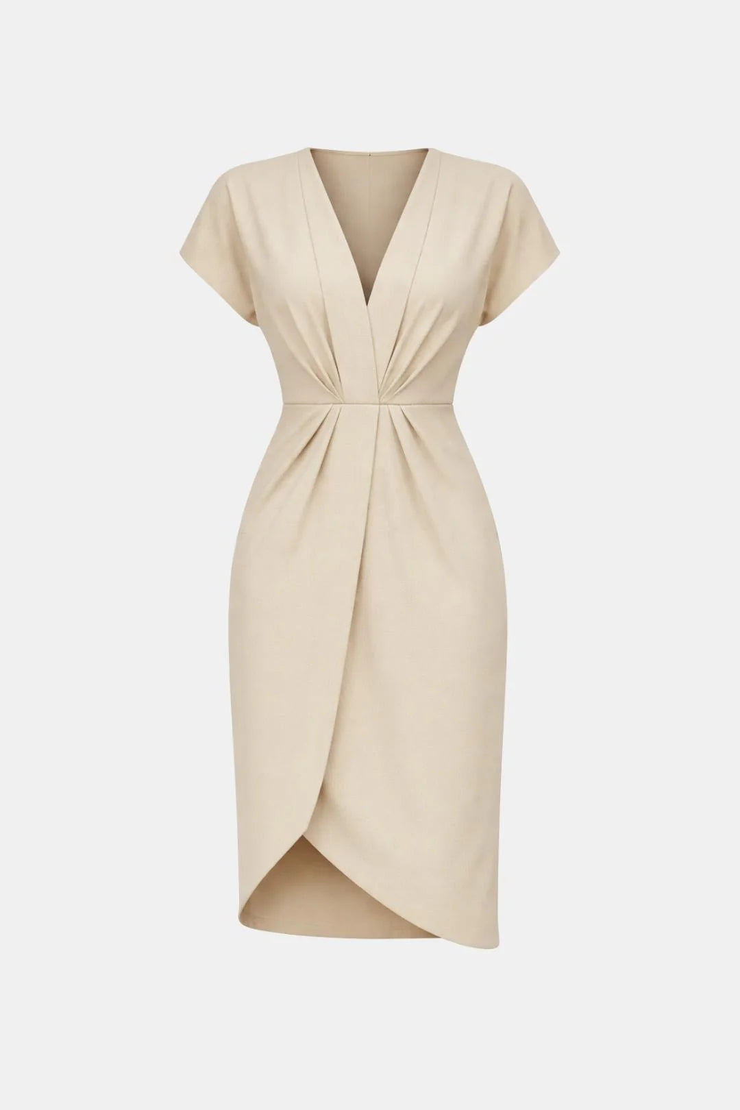 Meliora - Wrap Tie Waist Short Sleeve Midi Dress