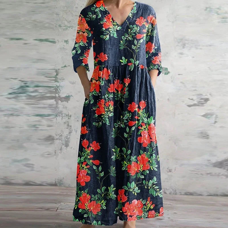 Elegant Retro Maxi Dress