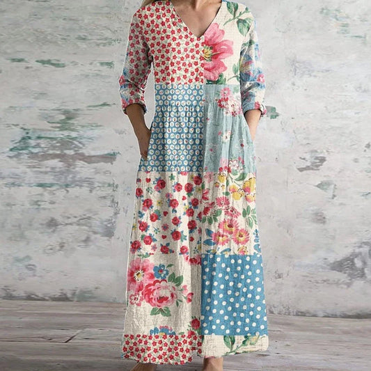 Elegant Retro Maxi Dress