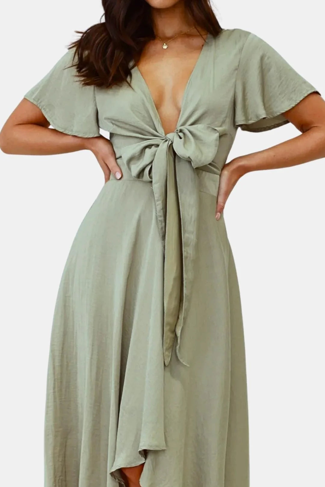 Sophia - Flowing Empire Waist Midi Dress
