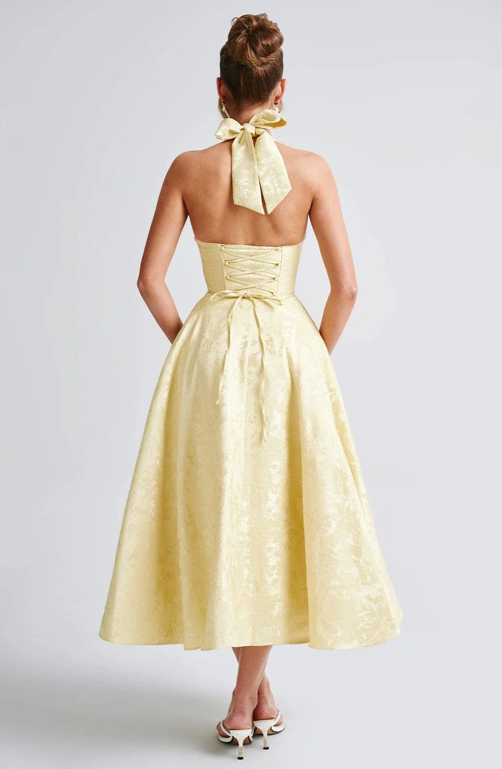 Kimberly | Halter Midi Dress for Women - Perfect Wedding Guest Attire