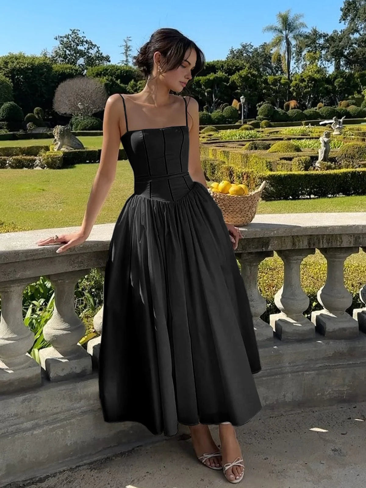 Katherine | Women Wedding Guest Corset Midi Dress