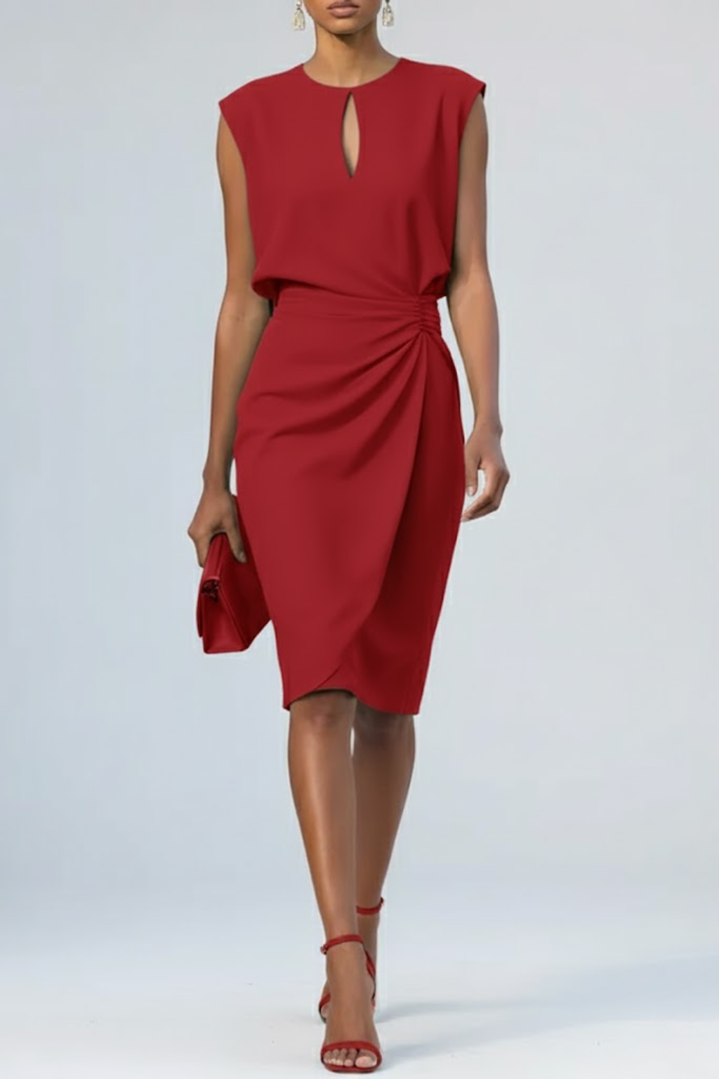 Women'S Sleeveless Pencil Midi Dress